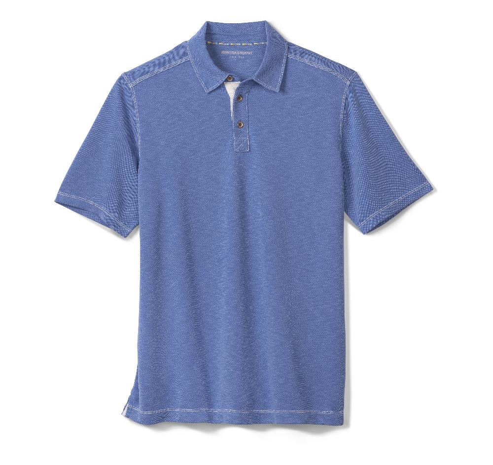 Johnston & Murphy Vintage Slub Polo Royal