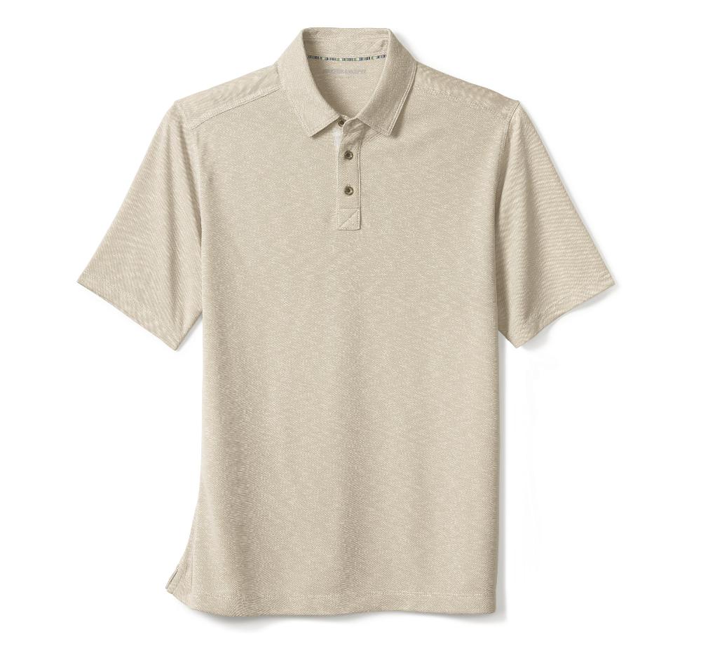 Johnston & Murphy Vintage Slub Polo Stone