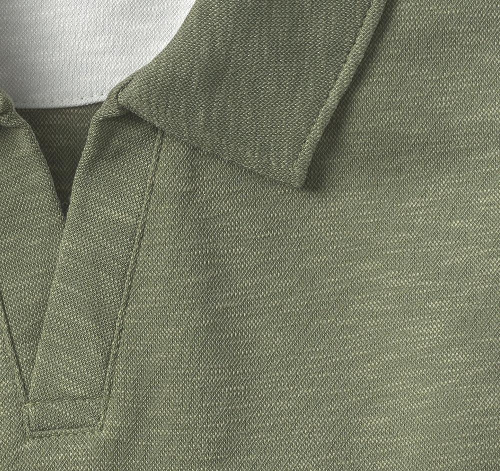 Johnston & Murphy Vintage Slub V-Neck Polo Olive