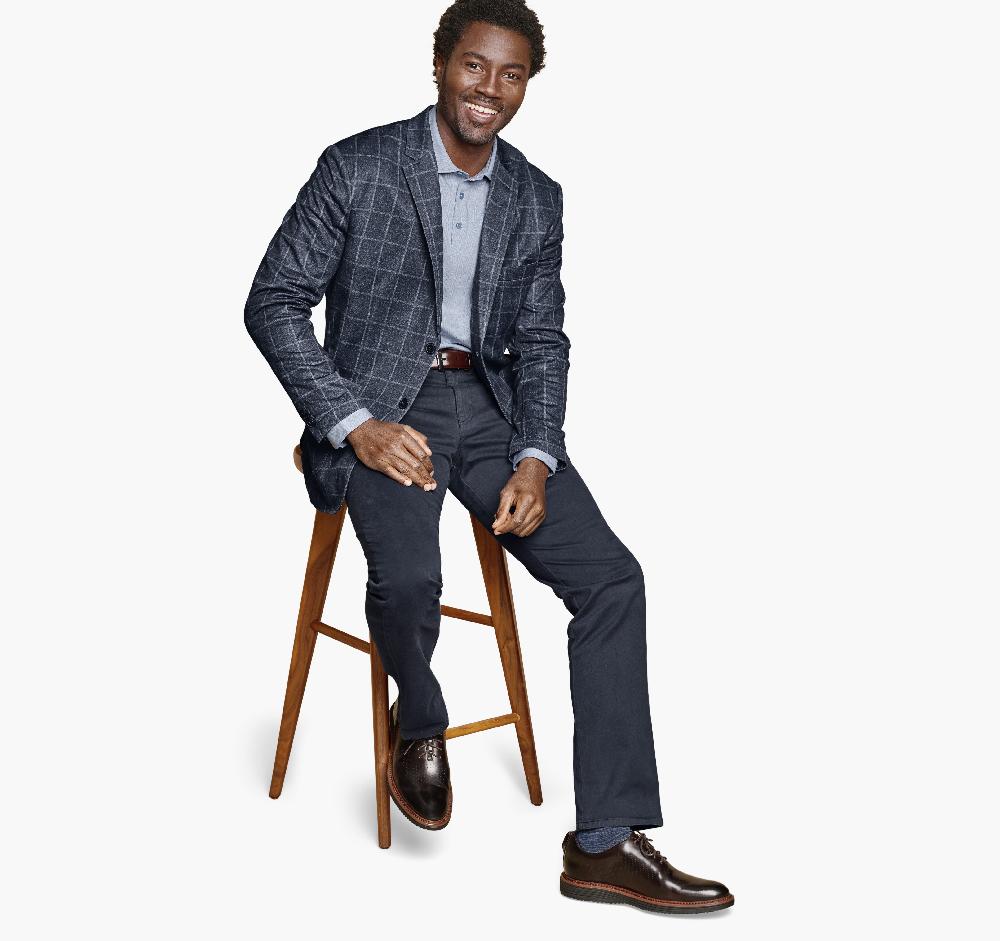 Johnston & Murphy XC Flex® Knit Blazer Navy Plaid