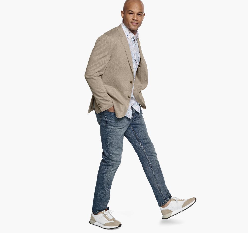 Johnston & Murphy XC Flex® Knit Blazer Tan Twill