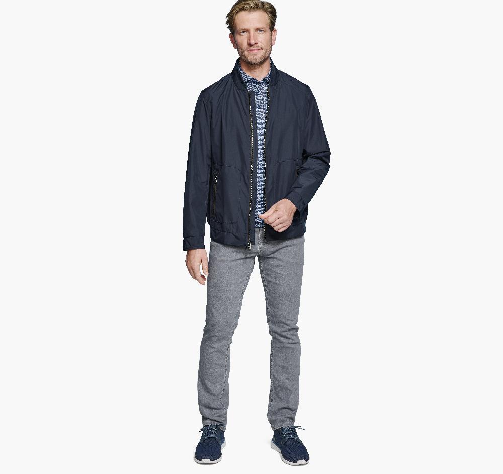 Johnston & Murphy XC4® Knit-Collar Jacket Navy