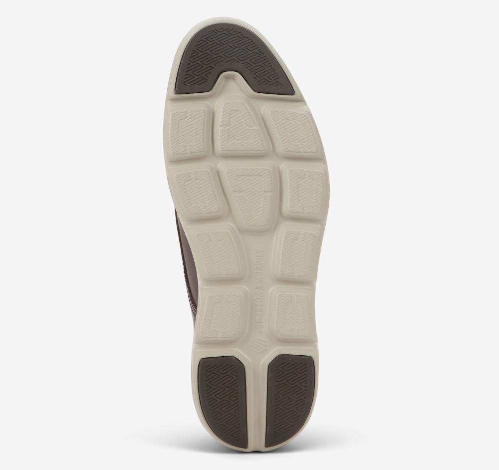 Johnston & Murphy Larkin Plain Toe Mahogany Italian Calfskin