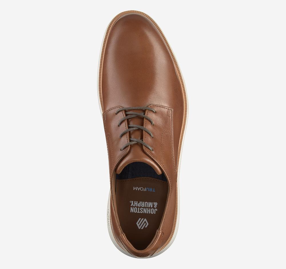 Johnston & Murphy Larkin Plain Toe Tan Italian Calfskin