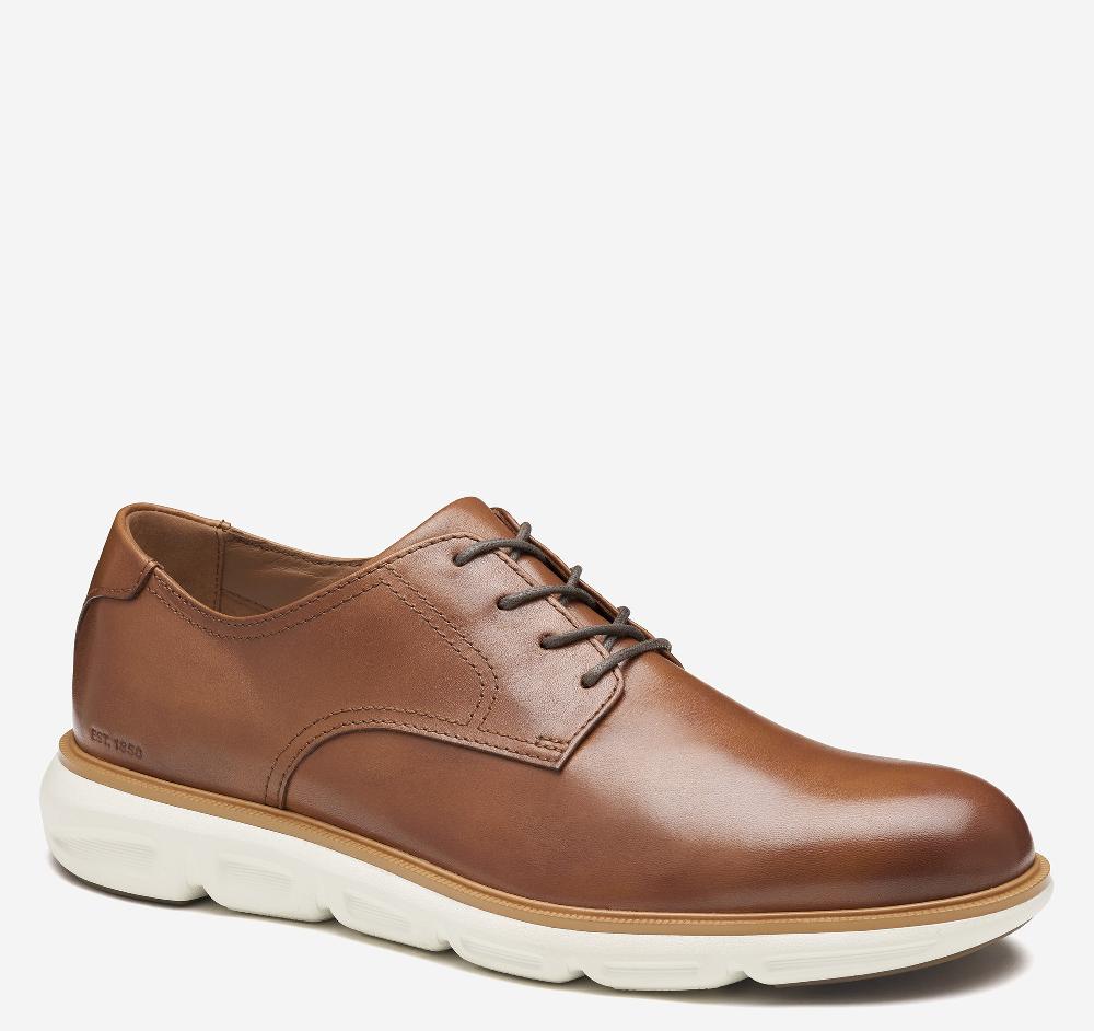 Johnston & Murphy Larkin Plain Toe Tan Italian Calfskin