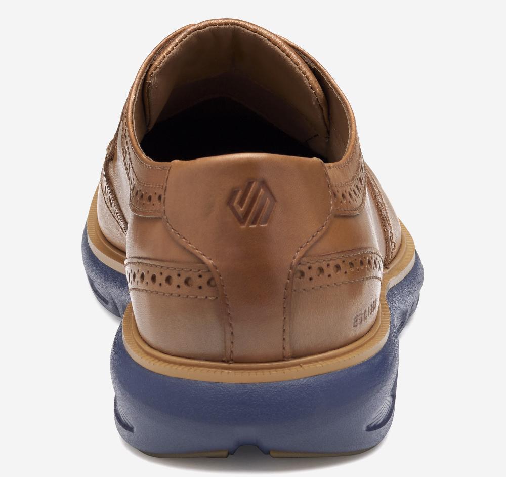 Johnston & Murphy Larkin Wingtip Tan Italian Calfskin