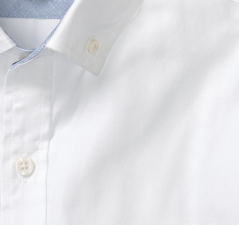 Johnston & Murphy Long-Sleeve Oxford Shirt White Oxford