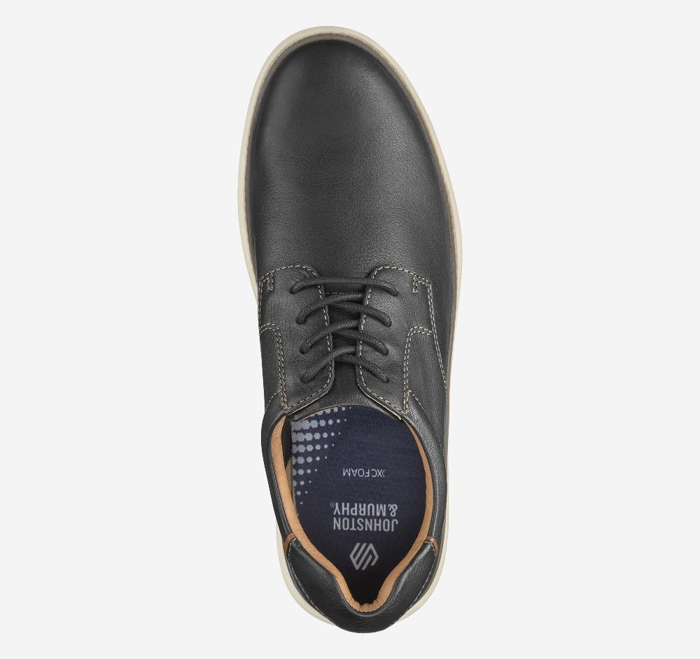 Johnston & Murphy McGuffey 2 Plain Toe Black Full Grain