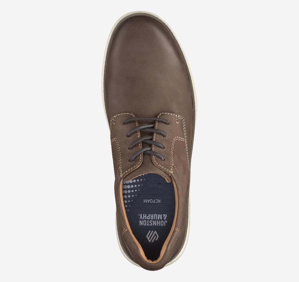 Johnston & Murphy McGuffey 2 Plain Toe Brown Oiled Full Grain