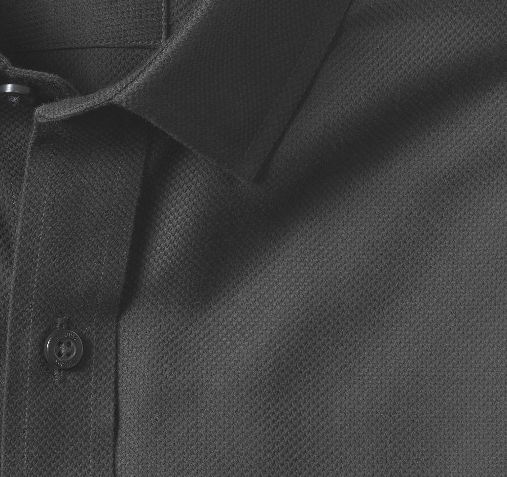 Johnston & Murphy Non-Iron Dress Shirt Black Solid Birdseye