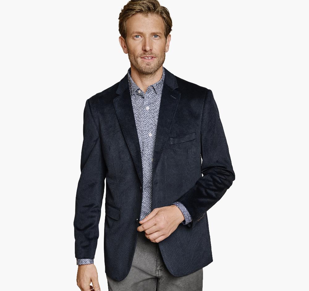 Johnston & Murphy Printed Plush 175th Anniversary Blazer Navy