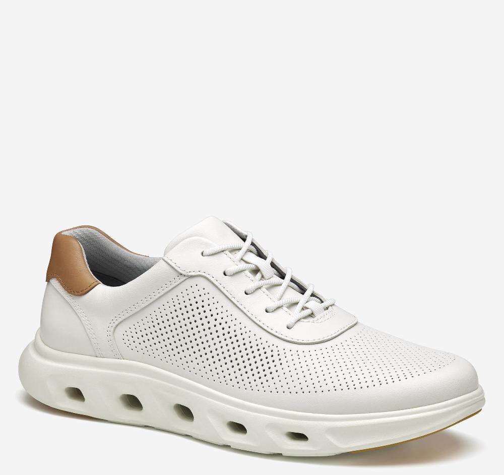 Johnston & Murphy Reactivate U-Throat White Full Grain