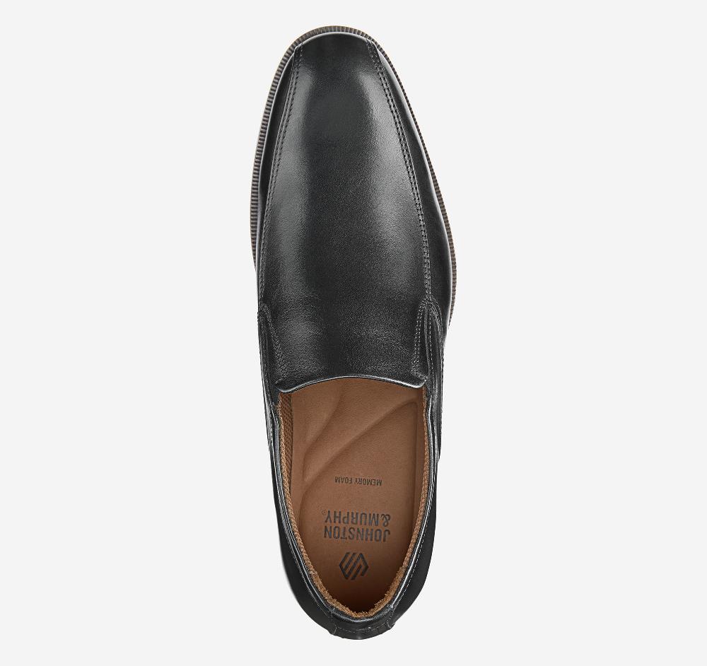Johnston & Murphy Reeve Run-Off Venetian Loafer Black Full Grain