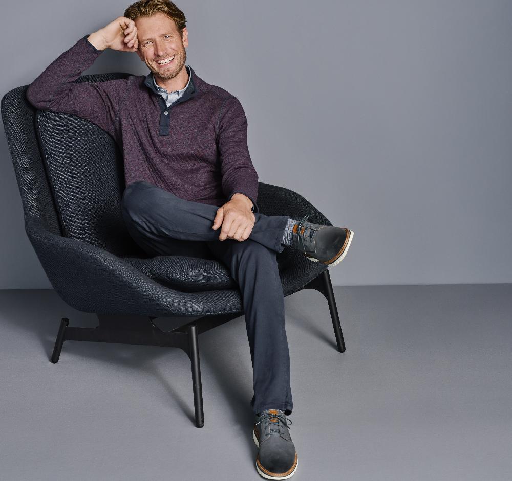 Johnston & Murphy Reversible Quarter-Snap Purple/Navy Heather