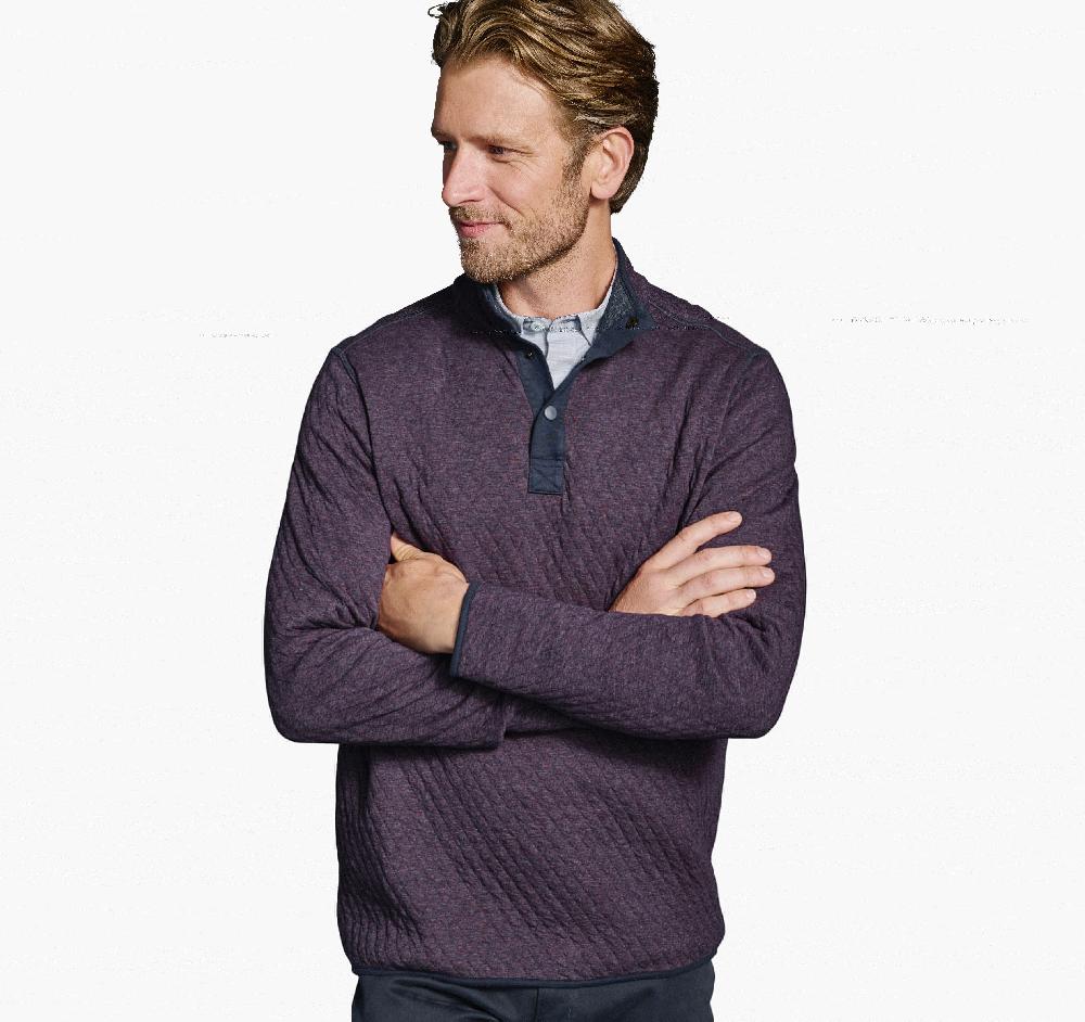 Johnston & Murphy Reversible Quarter-Snap Purple/Navy Heather