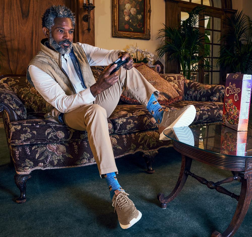 Johnston & Murphy Reversible Vest Taupe/Blue Birdseye