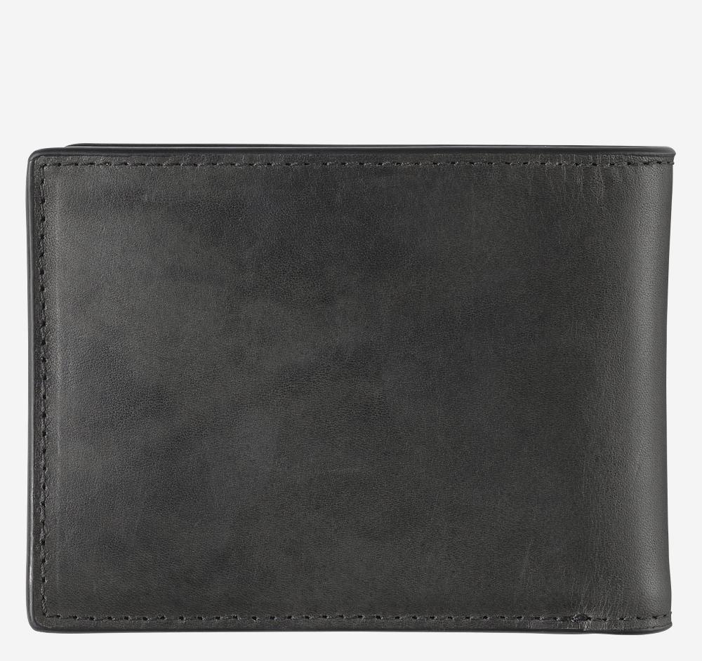 Johnston & Murphy Rhodes 2-in-1 Billfold Wallet Black Full Grain