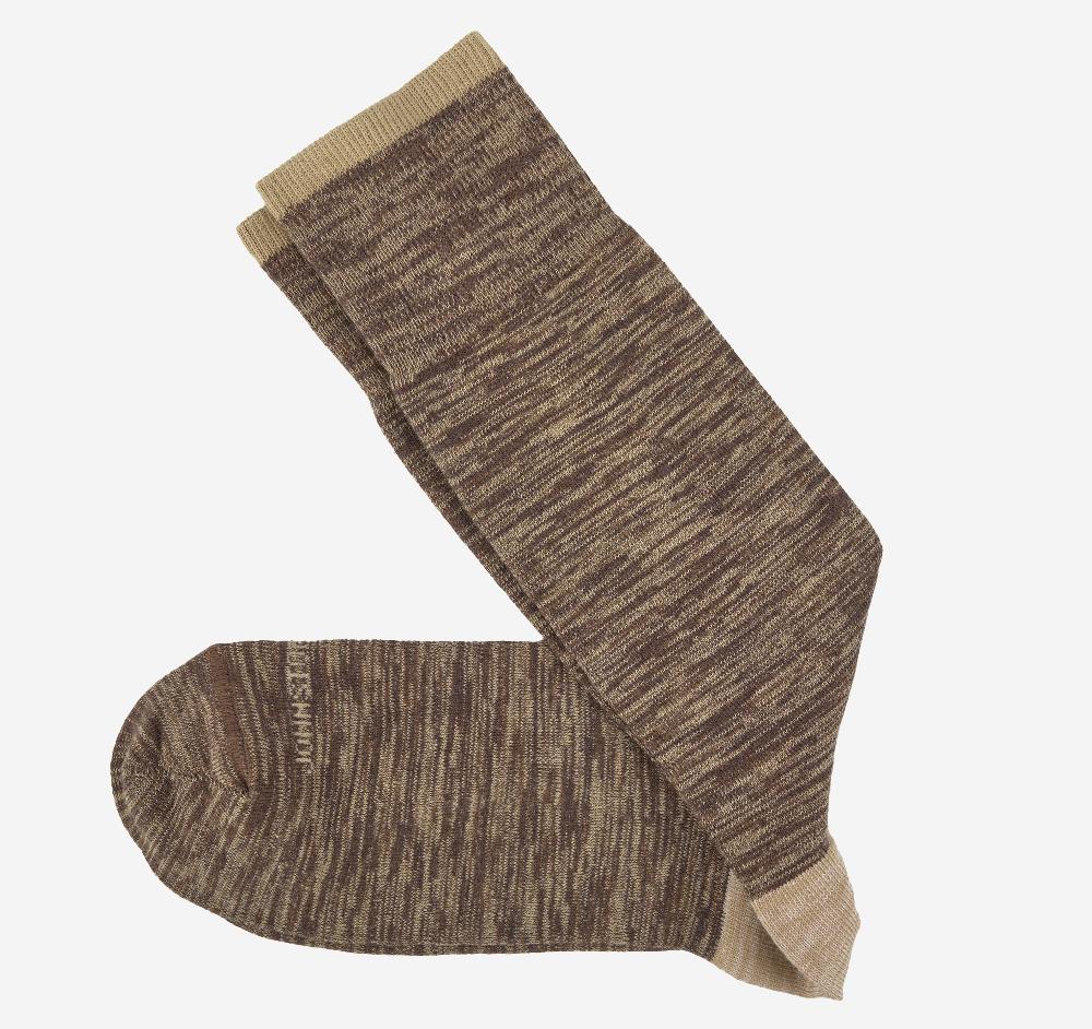 Johnston & Murphy Space Dyed Socks Brown Solid Space-Dyed
