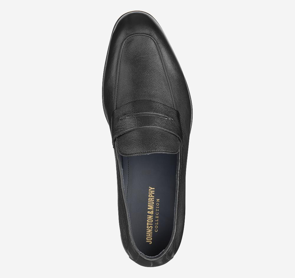 Johnston & Murphy Taylor Penny Loafer Black Italian Calfskin
