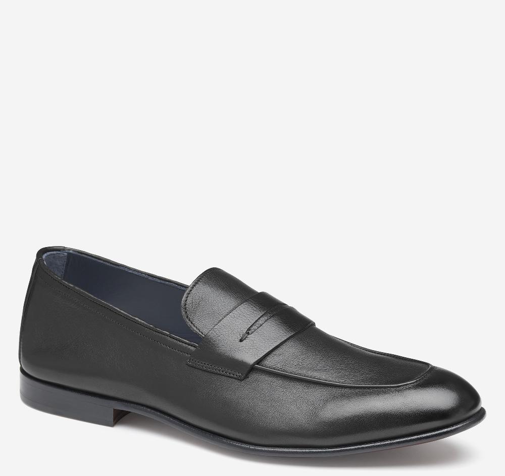 Johnston & Murphy Taylor Penny Loafer Black Italian Calfskin