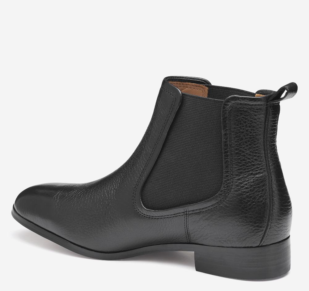Johnston & Murphy Tinsley Chelsea Bootie Black Calfskin