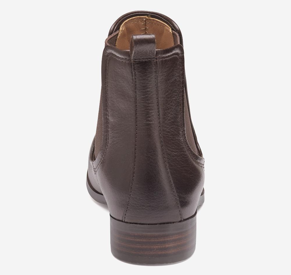 Johnston & Murphy Tinsley Chelsea Bootie Dark Brown Calfskin