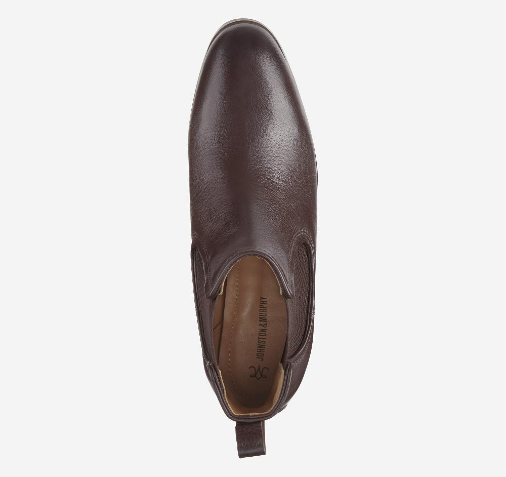 Johnston & Murphy Tinsley Chelsea Bootie Dark Brown Calfskin