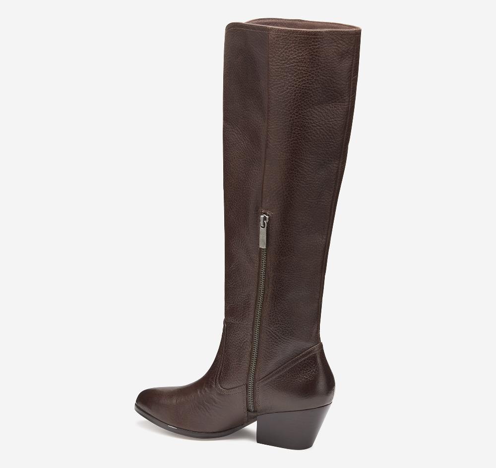 Johnston & Murphy Tristen Tall Boot Dark Brown Full Grain