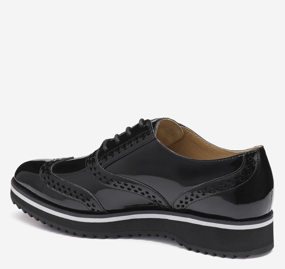 Johnston & Murphy Ulyssa Wingtip Black Patent Leather