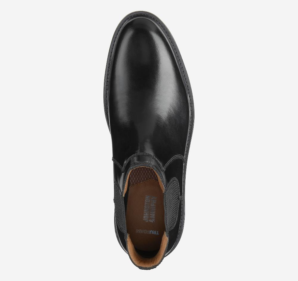 Johnston & Murphy Upton Chelsea Boot Black Full Grain Leather