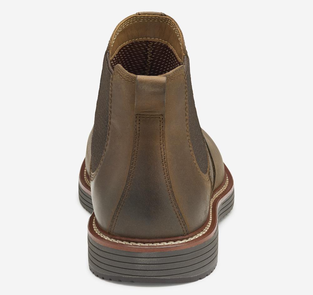 Johnston & Murphy Upton Chelsea Boot Brown Oiled Full Grain