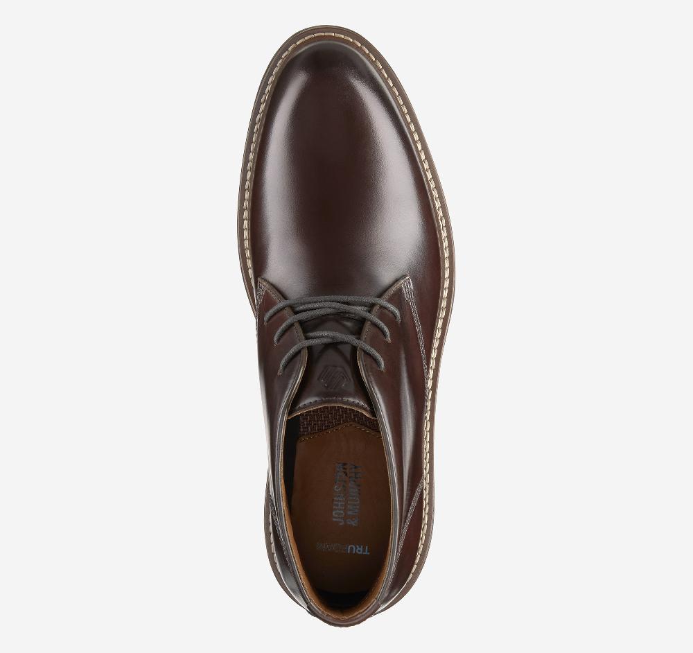 Johnston & Murphy Upton Chukka Mahogany Full Grain Leather