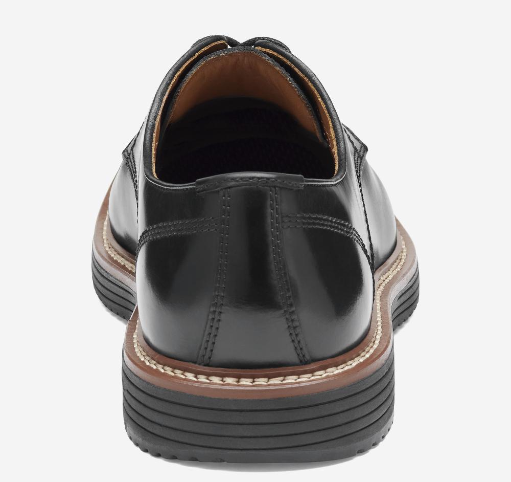 Johnston & Murphy Upton Dress Cap Toe Black Full Grain