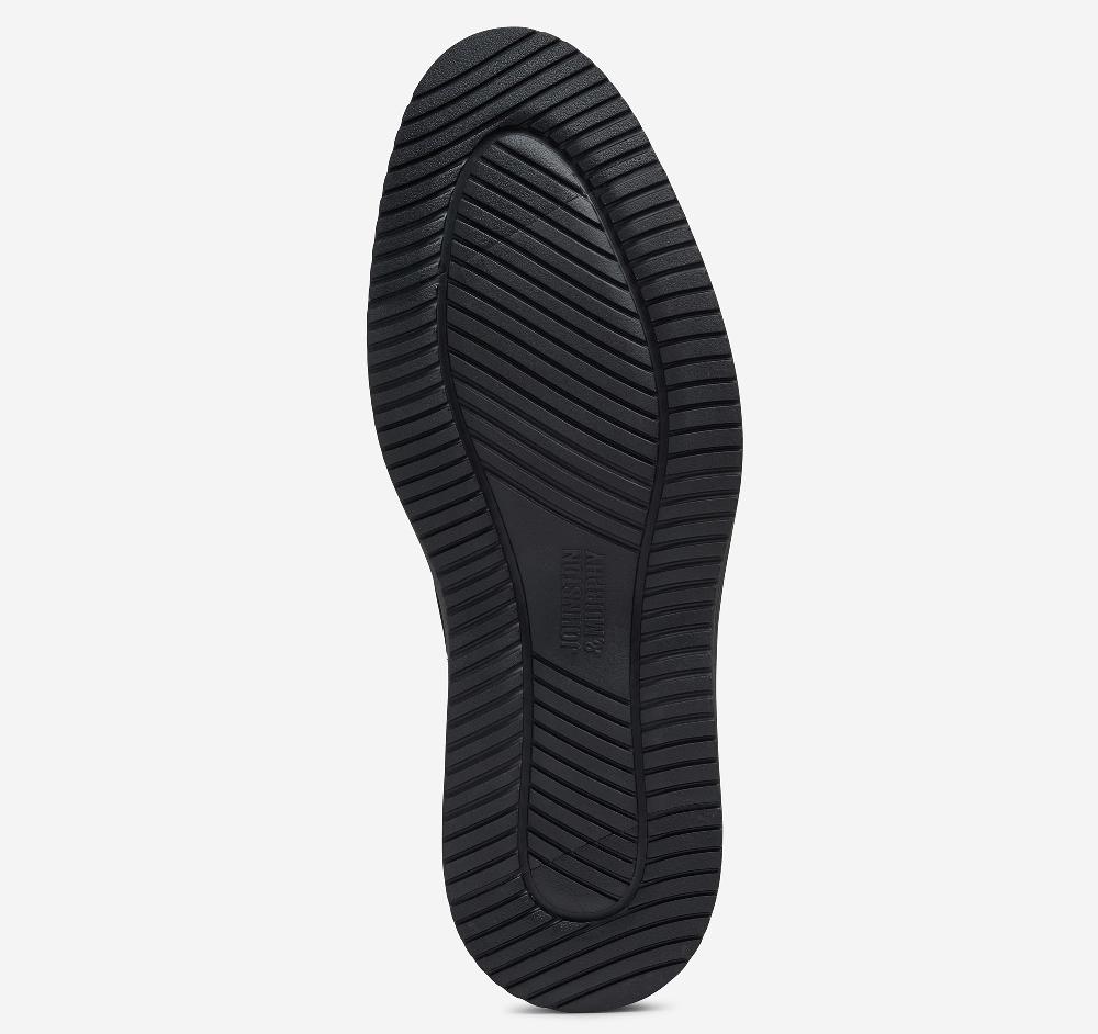 Johnston & Murphy Upton Dress Plain Toe Black Full Grain