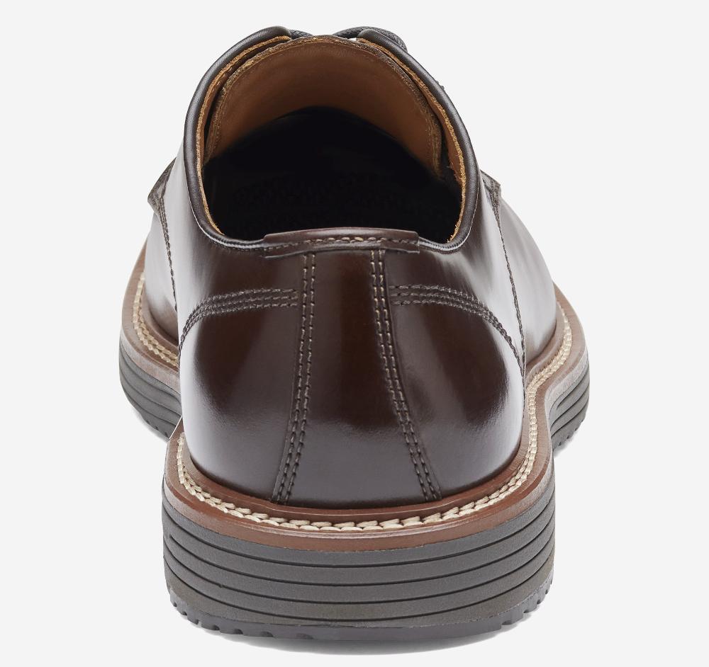 Johnston & Murphy Upton Dress Plain Toe Mahogany Full Grain