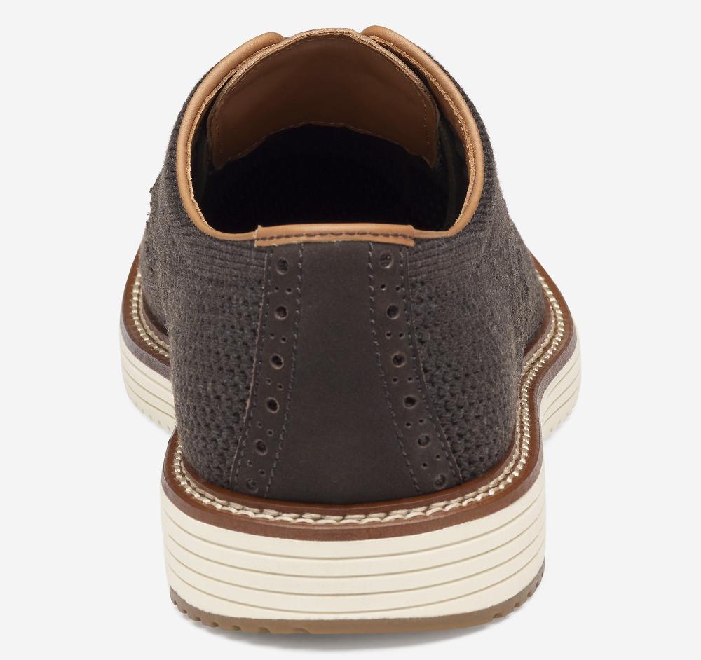 Johnston & Murphy Upton Knit Wingtip Brown Heathered Knit