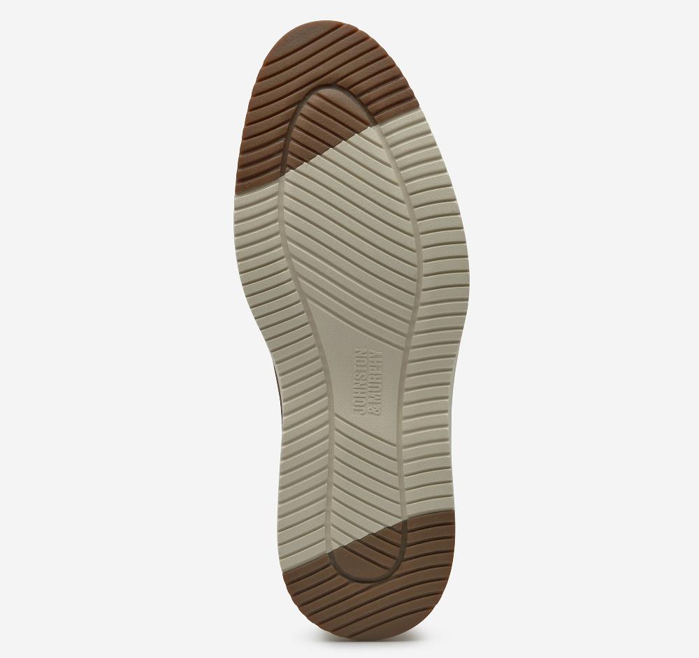 Johnston & Murphy Upton Knit Wingtip Brown Heathered Knit