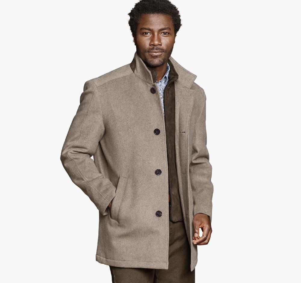 Johnston & Murphy Upton Luxe 175th Anniversary Car Coat Barley