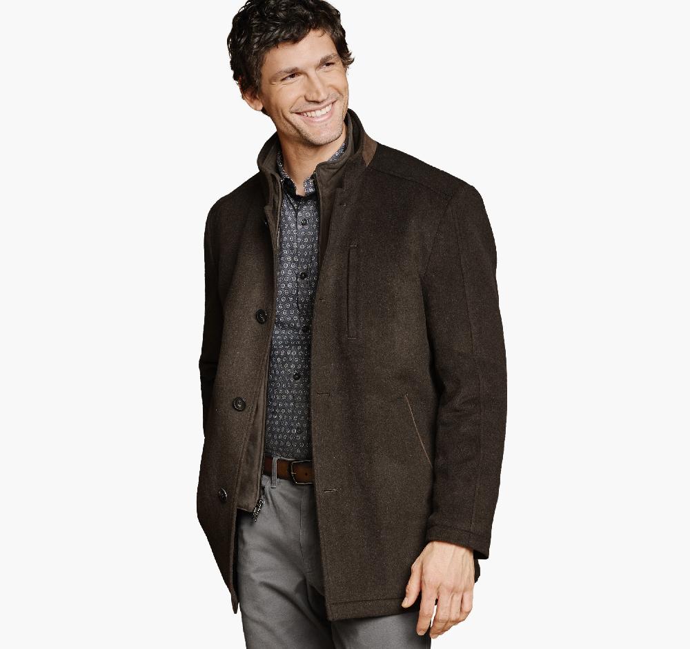 Johnston & Murphy Upton Luxe 175th Anniversary Car Coat Loden