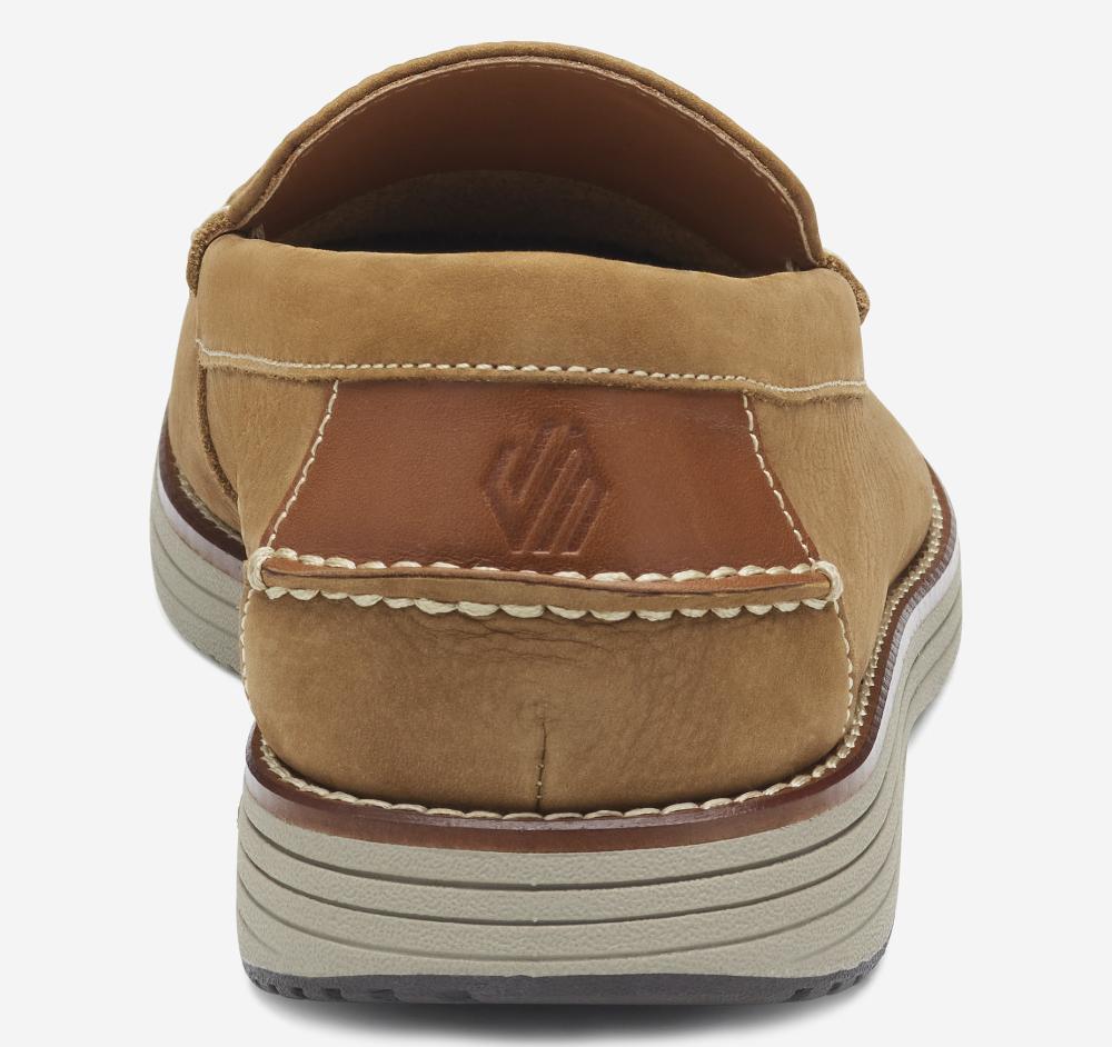 Johnston & Murphy Upton Perfed Venetian Loafer Snuff Nubuck