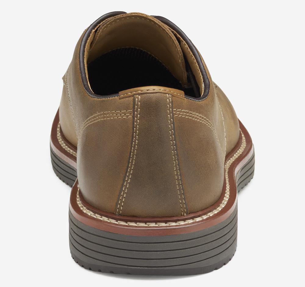 Johnston & Murphy Upton Plain Toe Tan Oiled Full Grain