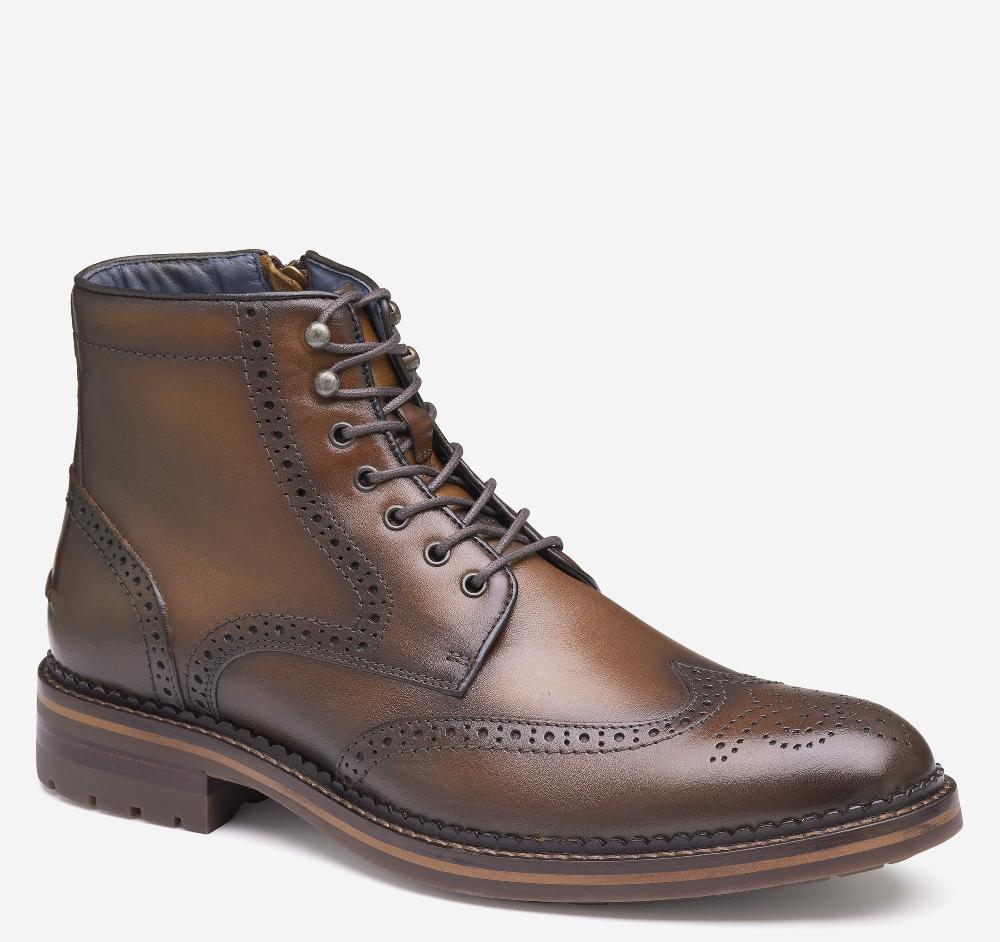 Johnston & Murphy XC Flex® Connelly Wingtip Boot Tan Full Grain