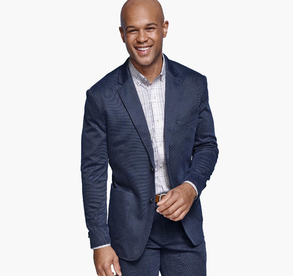 Johnston & Murphy XC Flex® Knit Blazer Navy Birdseye
