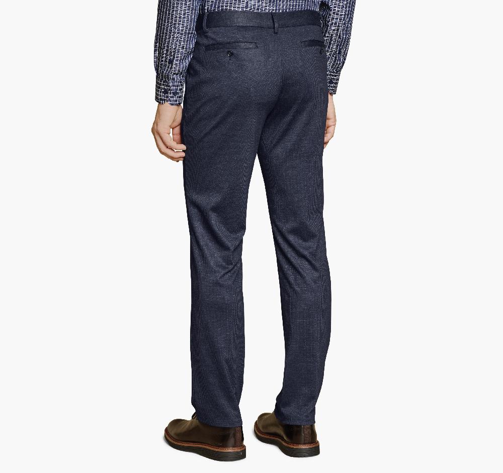Johnston & Murphy XC Flex® Knit Pants Navy Micro Houndstooth