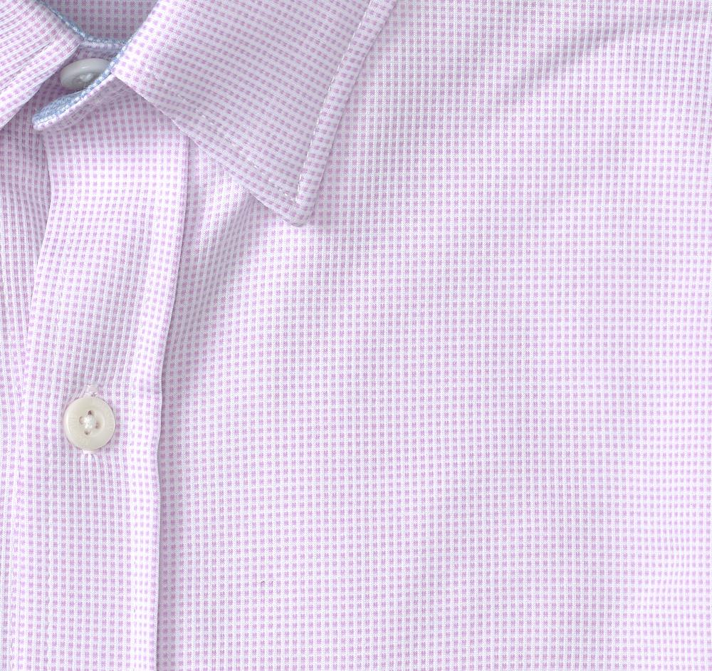 Johnston & Murphy XC Flex® Stretch Long-Sleeve Shirt Pink Pin Check