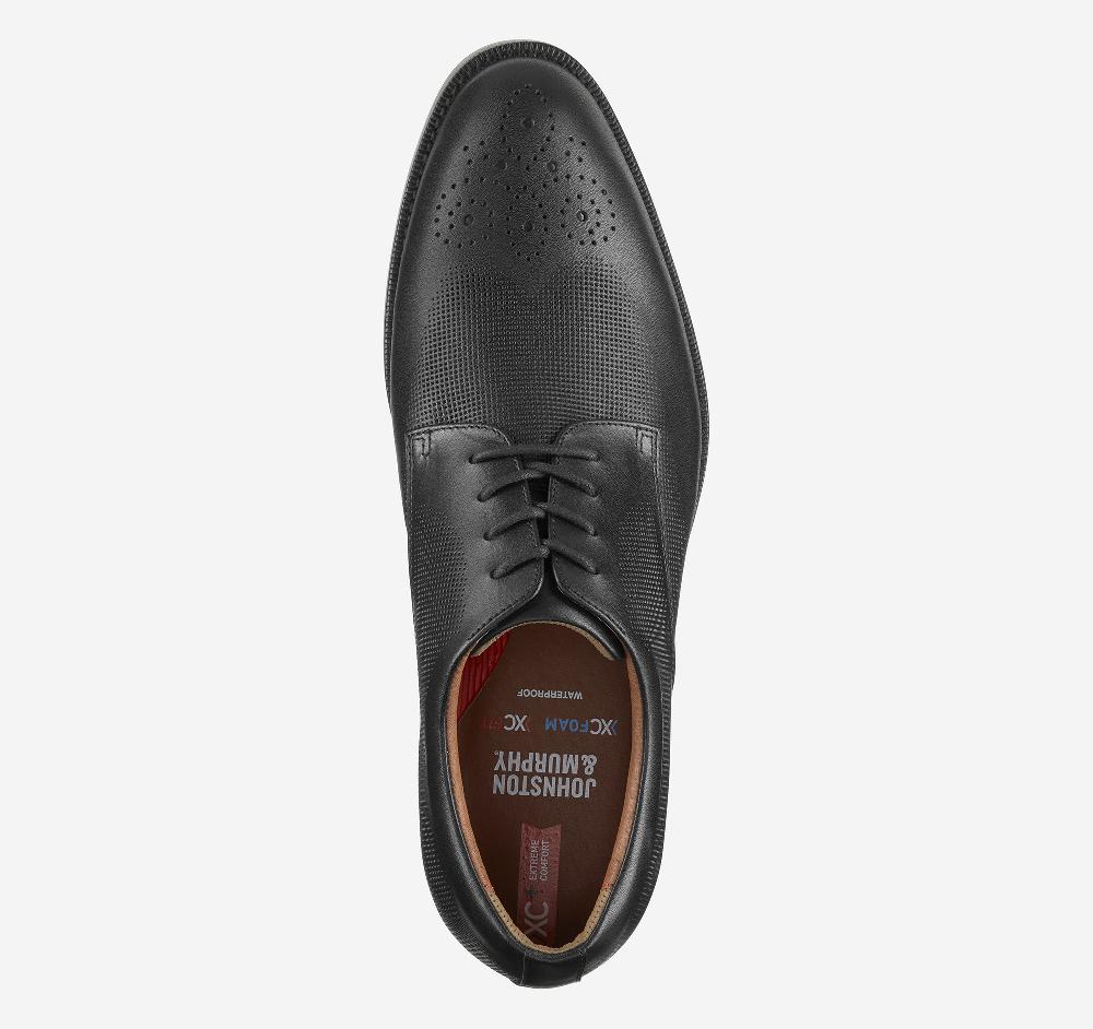 Johnston & Murphy XC+™ Copley Wingtip Black Embossed Waterproof Full Grain Leather