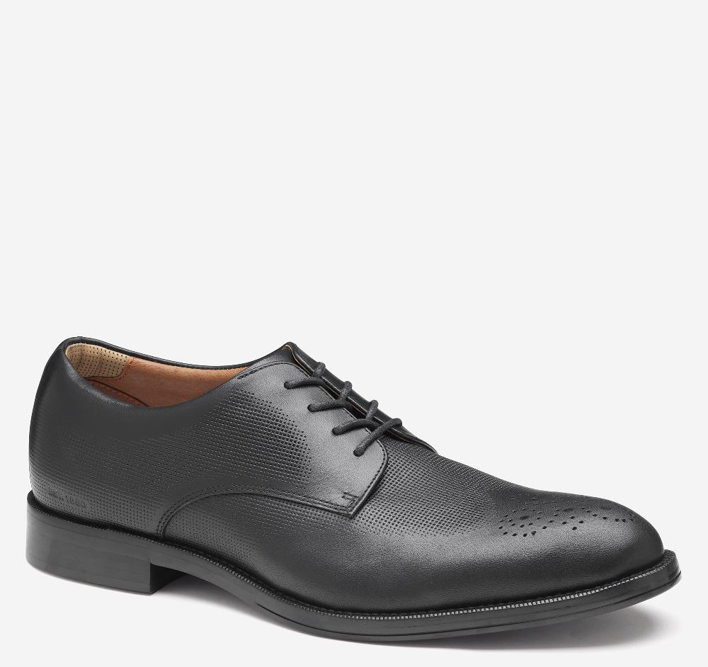 Johnston & Murphy XC+™ Copley Wingtip Black Embossed Waterproof Full Grain Leather