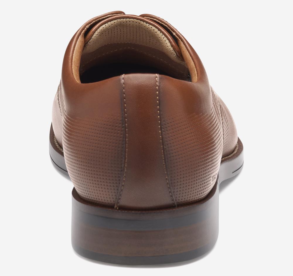 Johnston & Murphy XC+™ Copley Wingtip Cognac Embossed Waterproof Full Grain Leather