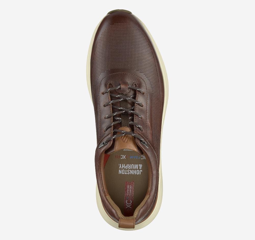 Johnston & Murphy XC+™ Declan U-Throat Brown Waterproof Full Grain Leather