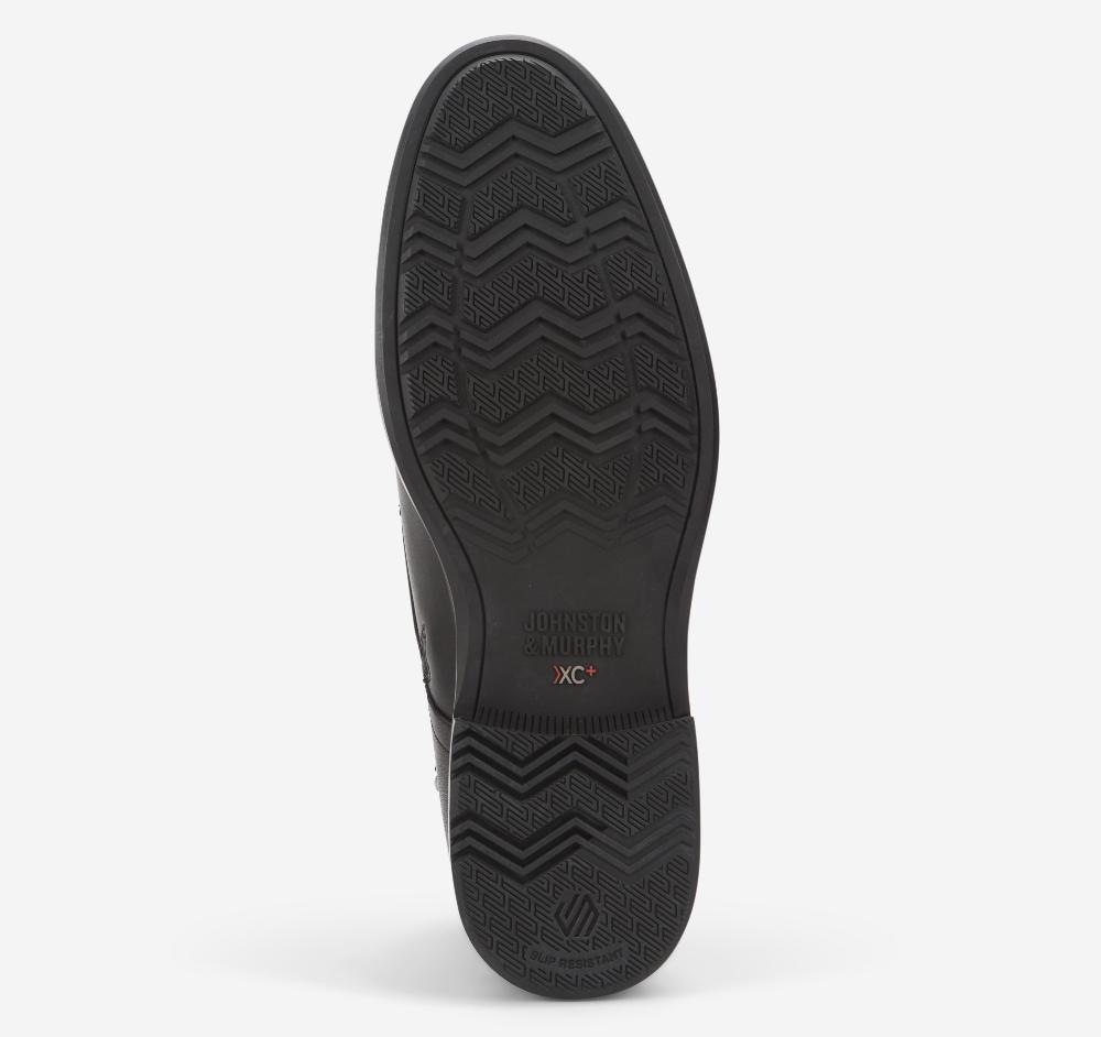 Johnston & Murphy XC+™ Durham Cap Toe Boot Black Waterproof Full Grain Leather